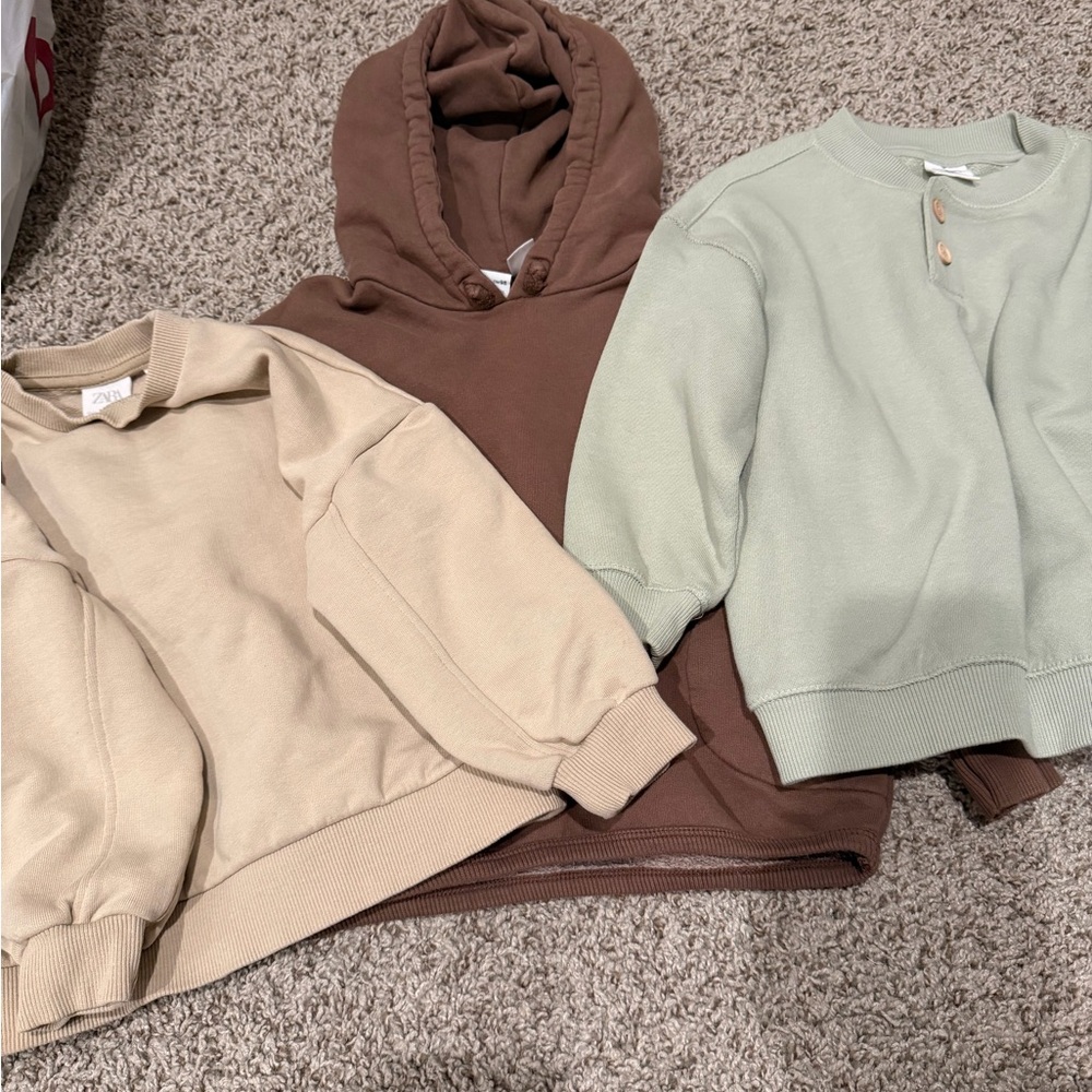 Toddler Zara Sweater Set - Beige, Brown, and Green